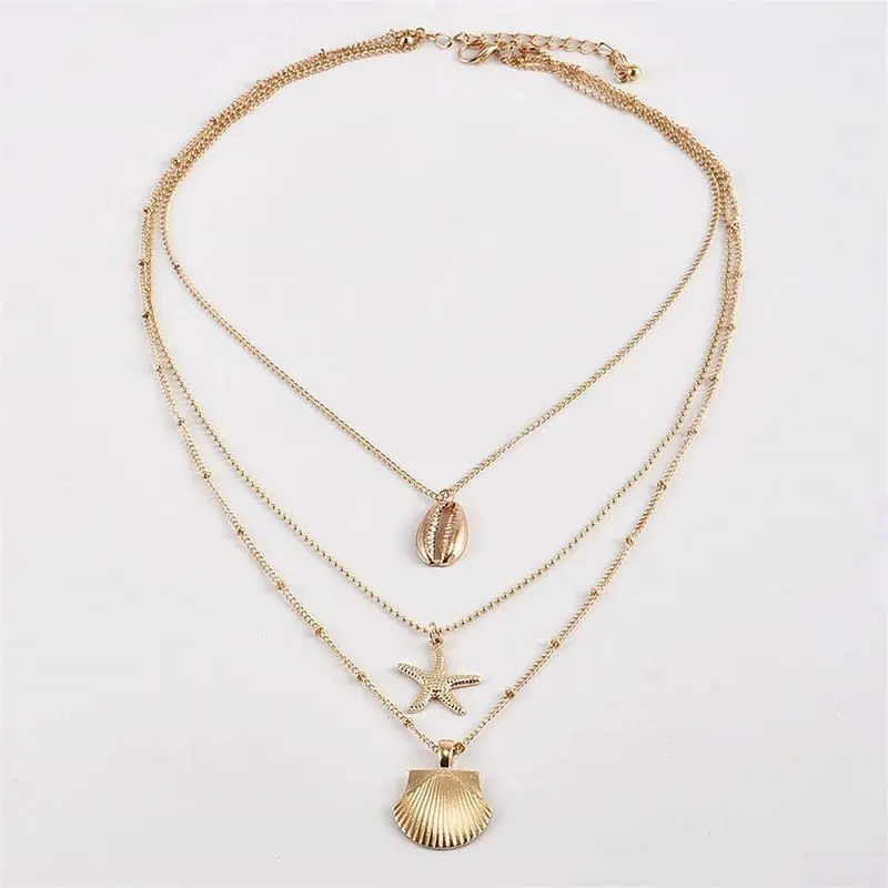 Collier Coquillage Cauri, Étoile De Mer Et Coquille St-Jacques – Image 4
