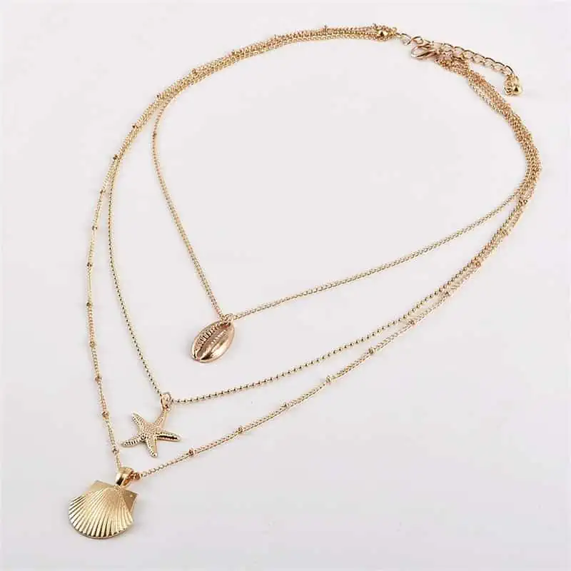 Collier Coquillage Cauri, Étoile De Mer Et Coquille St-Jacques – Image 3