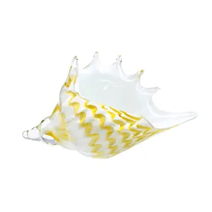 Coquillage Décoration Lambis En Verre Soufflé Jaune