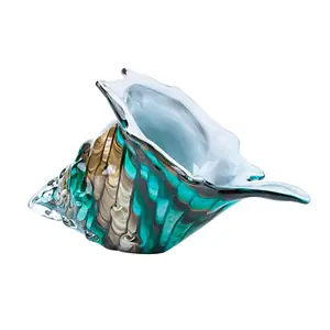 Coquillage Décoration En Verre Soufflé Turquoise