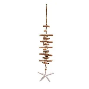 Suspension Coquillage Bois Et Etoile De Mer