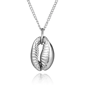 Collier Coquillage Pendentif Cauri Argenté