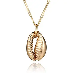 Collier Coquillage Pendentif Cauri Doré