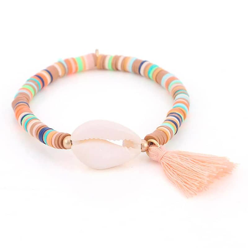 Bracelet Coquillage <br/> Cauri Surfeur Sable