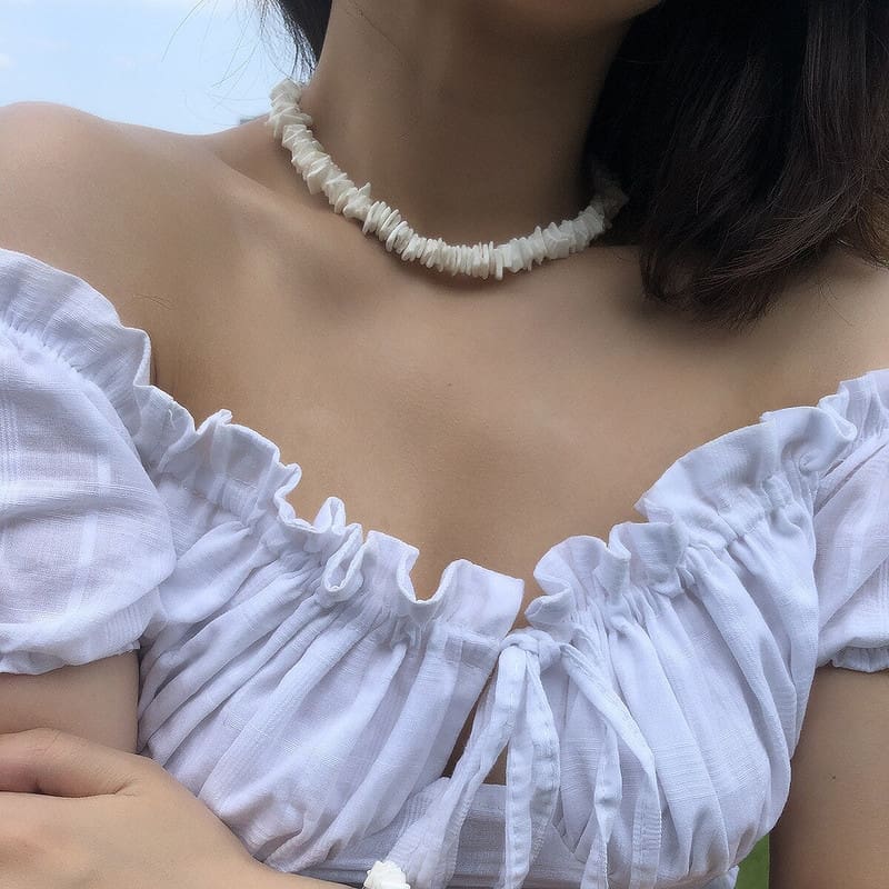 Collier Coquillage <br/> Puka Blanc Hawaii – Image 4