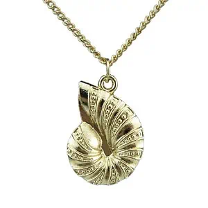 Collier Coquillage Or Escargot