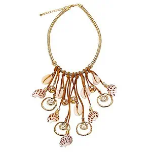 Collier Coquillage Cauris Et Bulots Leopard
