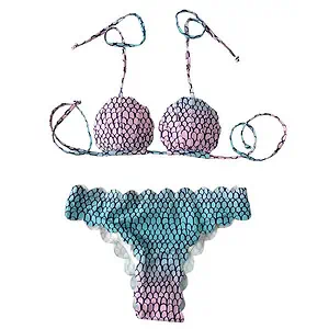 Maillot De Bain Coquillage Bleu Sirène