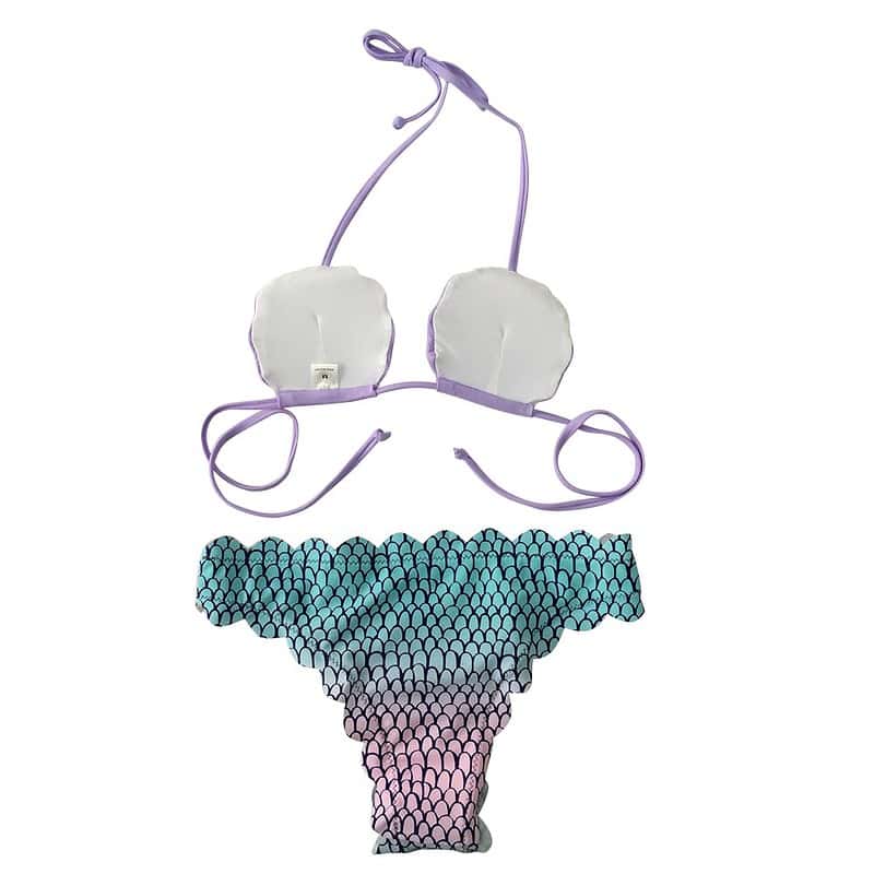 Maillot de bain Coquillage <br/> Bleu Sirène – Image 3