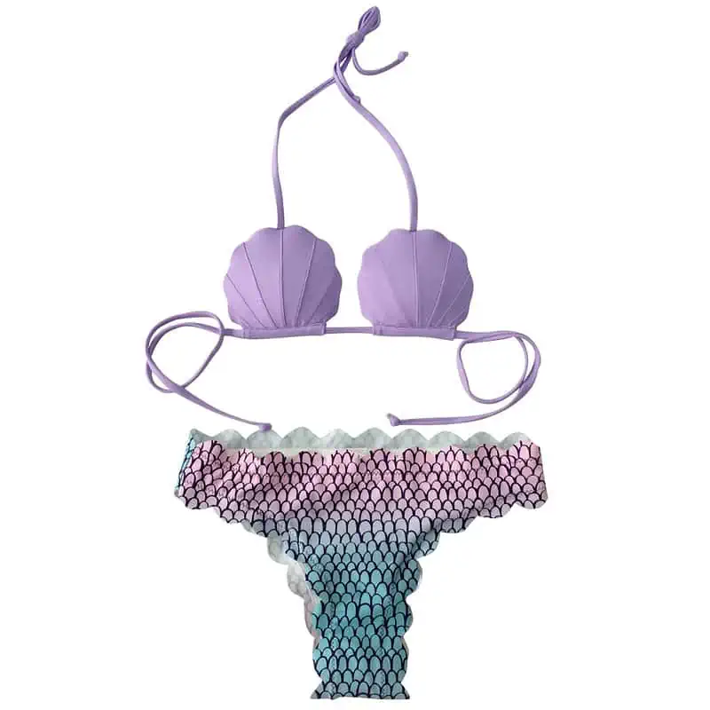 Maillot De Bain Coquillage Mauve