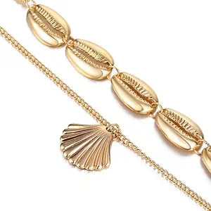 Collier Coquillage Ras Du Cou Pendentif Coquille Doré