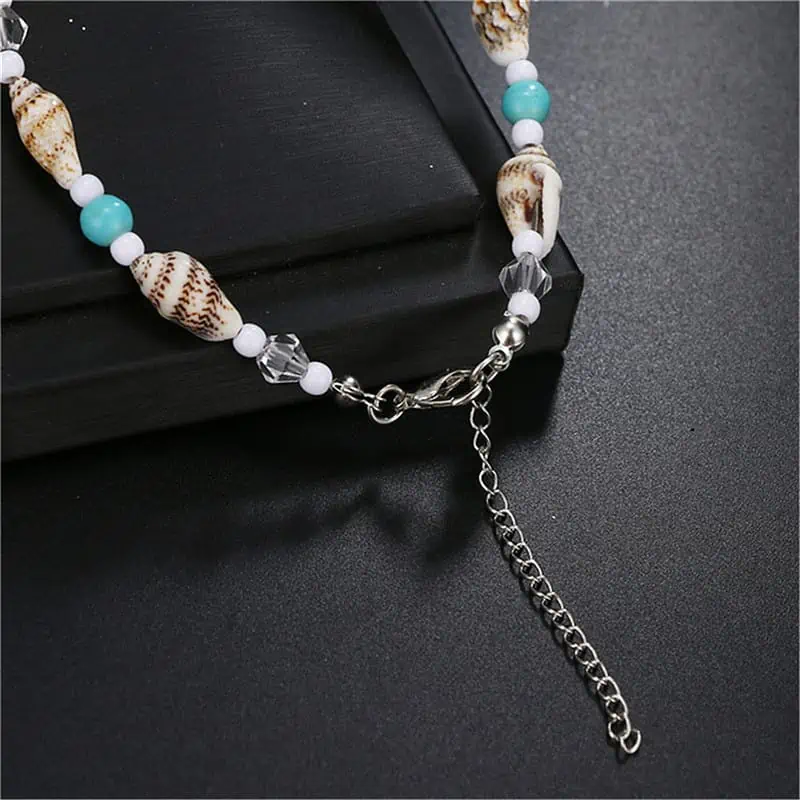 Bracelet Cheville Coquillage  Petit Canarium, Perles Et Étoile De Mer – Image 5