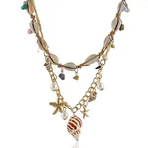 Collier Coquillage Sautoir Cauris Et Bulots