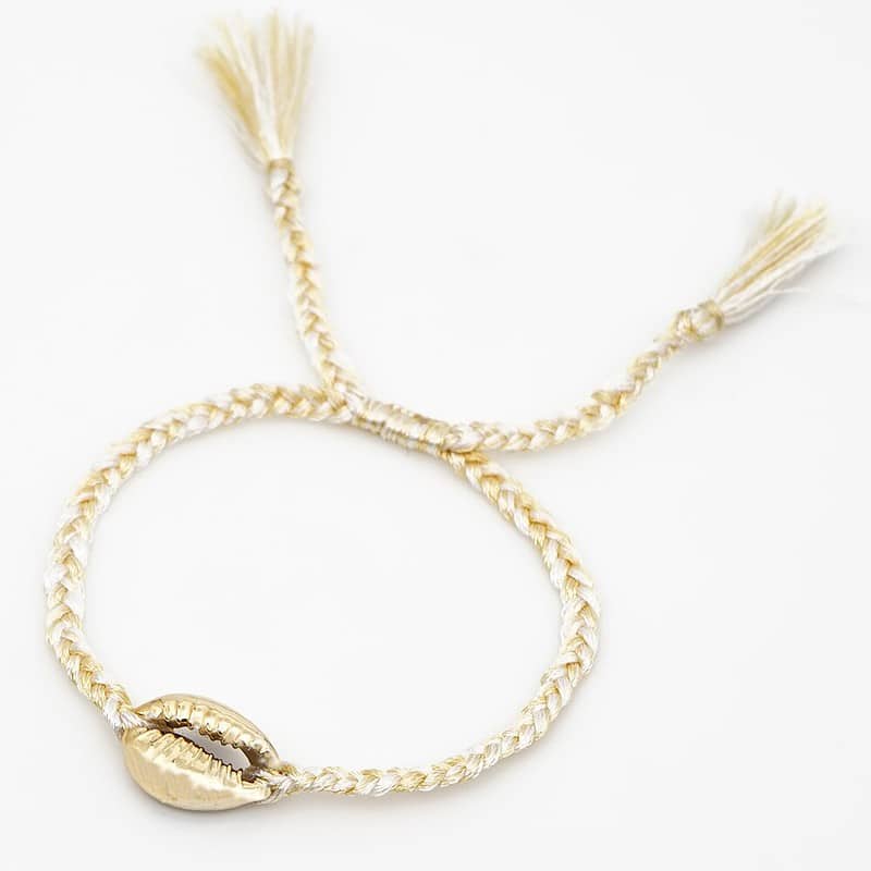 Bracelet Coquillage <br/> Cari et Cordon Dorés – Image 3