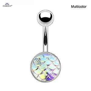 Piercing Nombril Coquillage Ecailles Sirène (Multicolor)