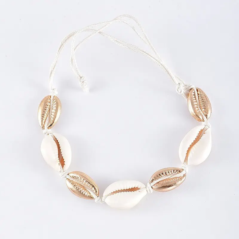 Bracelet Coquillage Multiple 5 Pièces, Perles, Cauri Et Étoile De Mer – Image 6