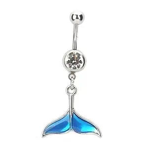 Piercing Nombril Coquillage Queue De Sirene (Argentée)