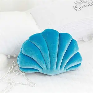 Coussin Coquillage Bleu
