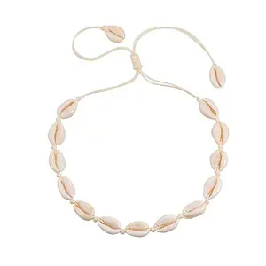 Collier Coquillage Cauri Blanc