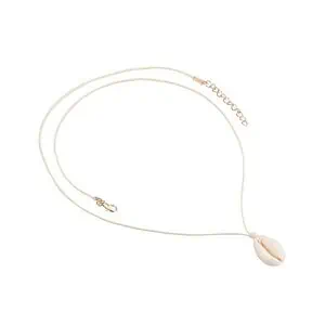 Collier Coquillage Cauri Et Cordon Blanc