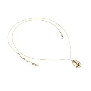 Collier Coquillage Cauri Doré