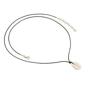 Collier Coquillage Cordon Noir