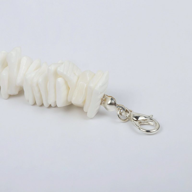 Bracelet Cheville Coquillage <br/> Puka Blanc – Image 4