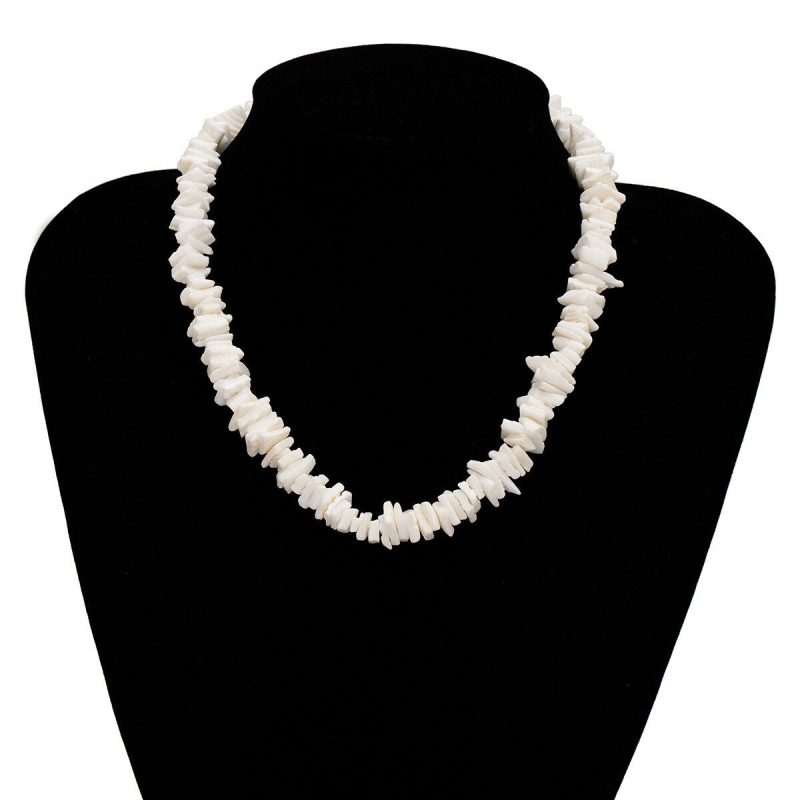 Collier Coquillage <br/> Puka Blanc Hawaii