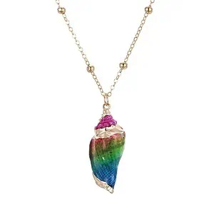Pendentif Coquillage Canarium Arc-En-Ciel