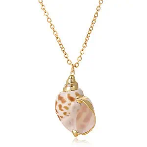 Pendentif Coquillage Bulot Leopard
