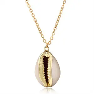 Pendentif Coquillage Grand Cauri Doré