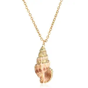 Pendentif Coquillage Murex Tacheté Doré