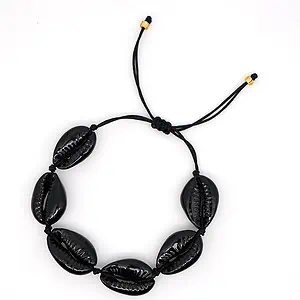 Bracelet Coquillage Cauri Noir