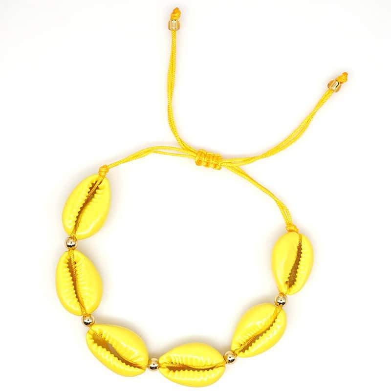 Bracelet Coquillage <br/> Cauri Jaune