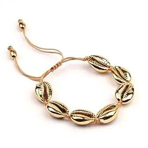 Bracelet Coquillage Cauri Doré