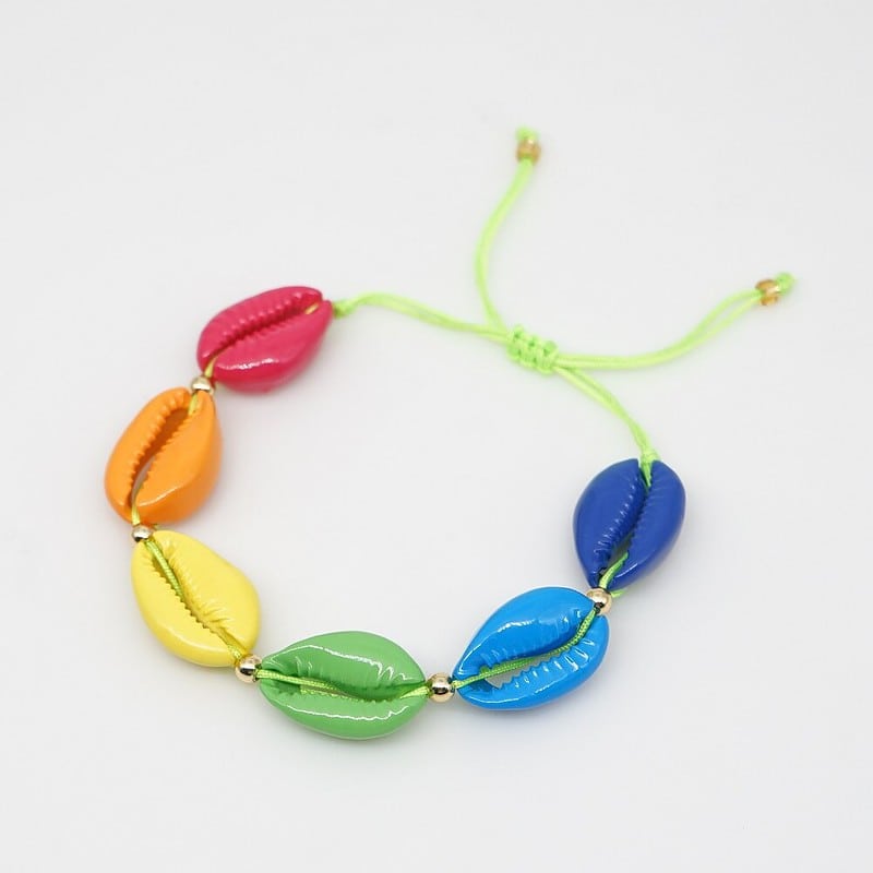 Bracelet Coquillage <br/> Cauri Arc-en-Ciel – Image 3