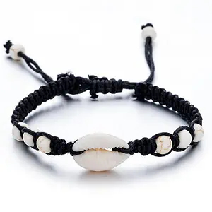 Bracelet Coquillage Cauri Et Perles Blanches