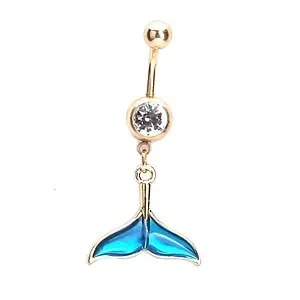 Piercing Nombril Coquillage Queue De Sirene (Doré)