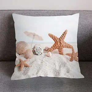 Coussin Coquillage Imprimé Plage Navagio