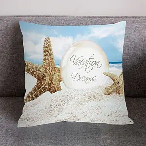 Coussin Coquillage Imprimé Plage Vanuatu