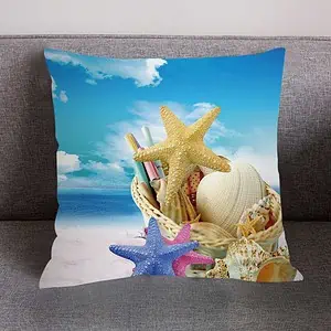 Coussin Coquillage Imprimé Plage Philippines
