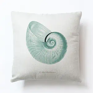 Coussin Coquillage Imprimé Coquille Nautile