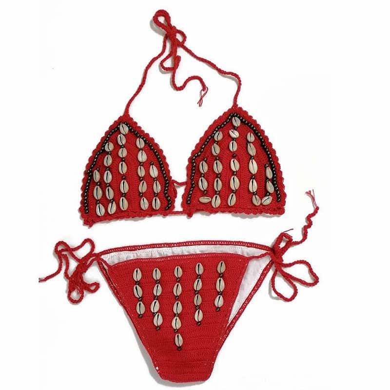 Maillot de bain Coquillage <br/> Cauris Rouge