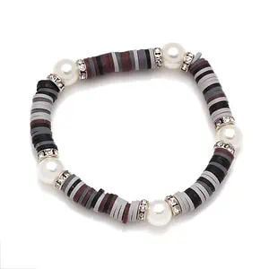 Bracelet Coquillage Perles Noir