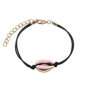Bracelet Coquillage Cauri Rose Claire Codon Noir
