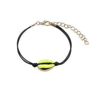 Bracelet Coquillage Cauri Vert Codon Noir