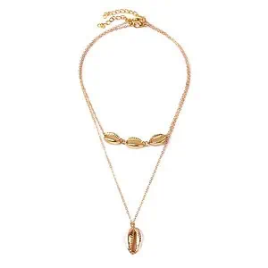 Pendentif Coquillage Cauris Dorés "Marcella"