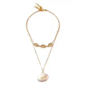 Pendentif Coquillage Bucarde Dorée "Emilie"