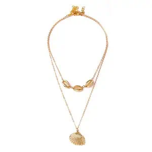 Pendentif Coquillage Bucarde Dorée "Julia"