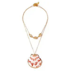 Pendentif Coquillage Pecten Doré